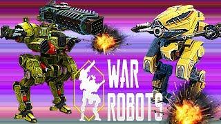 Боевые Роботы War Robots#39 Мультробот Битва обзор Vityaz GI.Patton, LEO, GRIFFIN  новичкам  оружия