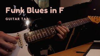 Funk blues Guitar Solo in F | Tab