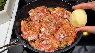 It's so delicious that I can eat it almost every day! Chicken thighs dinner in a pan