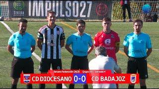 Resumen: CD Diocesano - CD Badajoz (Tercera Federación Gr.XIV 24/25)