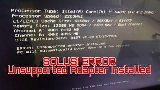 Cara Mengatasi Komputer Error Unsupported Adapter Installed