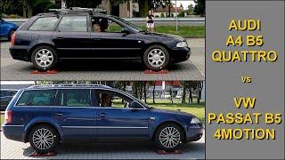 SLIP TEST - Audi A4 B5 1.8T Quattro vs Volkswagen Passat B5 VR5 4Motion - @4x4.tests.on.rollers