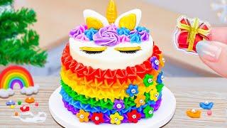 Adorable UNICORN Rainbow Mini Cakes  Relaxing DIY Dessert Decorating Tutorial | Journey of Wonders