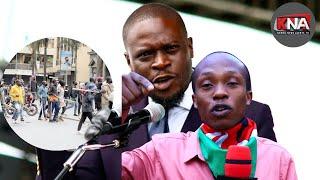 "TELL US HOW PREPARED YOUR GOONS ARE FOR US TO BE READY FOR THEM ON 25TH!" A YOUNG MAN ROARS