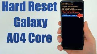 Samsung Galaxy A04 core hard reset Remove pattern pin lock without PC |Factory hard reset