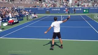 Roger Federer v. Dominic Thiem, 2019 US Open practice, 4K