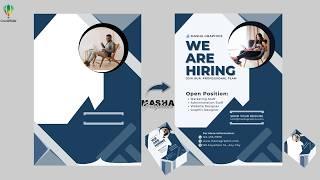 How to Create A Job Hiring Flyer Design | CorelDRAW Tutorial | Flyer Template Design For Beginners