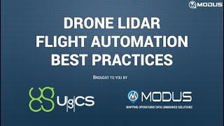 Drone-based LiDAR mission planning and data collection with UgCS