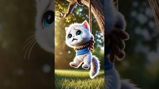  Kitten gets bullied by evil cat, monkey comes to the rescue #ai#story#catshorts#aicat#funnycats