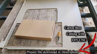 Carton Box// Cardboard Box Cutting with DIY CNC