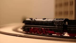 Roco BR 10 002 62193 HO DCC locomotive with dynamic smoke captured with a Canon EOS M