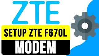 How to SETUP ZTE F670L FIBER MODEM with BSNL VOICE 2025 | Configure ZTE Router