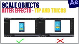 Scale Objects - After Effects Tip And Tricks | Beginner Tutorials