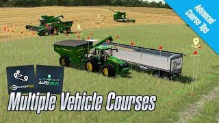 Multiple Combines and Auger Wagons - Courseplay and Autodrive Tutorial