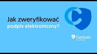 Podpis elektroniczny - jak zweryfikować?