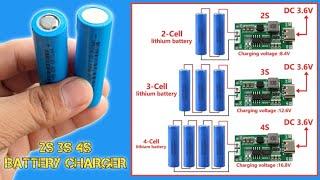 2S 3S 4S battery charger module for rechargeable lithium-ion 18650 battery