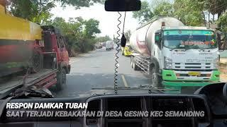 Begini Kecepatan mobil damkar tuban saat merespon kebakaran