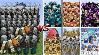 MINECRAFT RAID vs ALL BIOMES ARMY in Minecraft Mob Battle