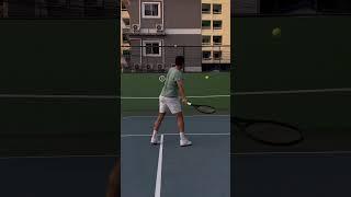 Roger Federer. Playing Tennis. 