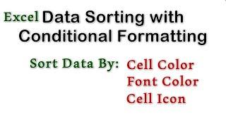 Sort Data By Icons, Font Color, and Cell Color in Excel