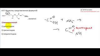 А37 ЦТ 2019. Пептиды. Тесты по химии