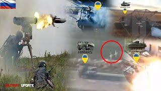 Shocking moment!! HIMARS, NATO tanks and armored vehicles on fire