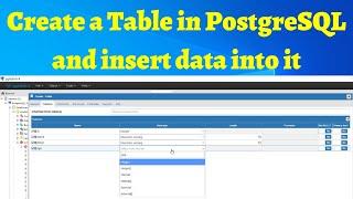 09 PostgreSQL Database and Table creation and Inserting data to table