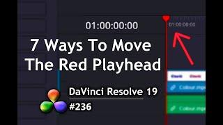 DaVinci Resolve Tutorial: 7 Ways To Move The Red Playhead in Cut or Edit