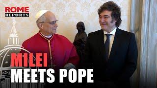 This Was the Argentinian President's Meeting with Pope Leo XIV