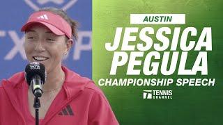 Jessica Pegula Austin Champion Speech | 2025 Austin