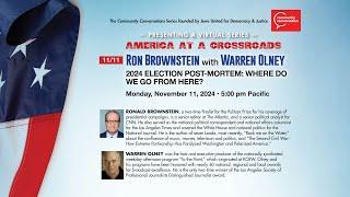 Ron Brownstein with Warren Olney | America at a Crossroads