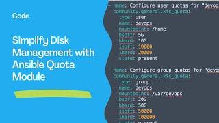 Simplify Disk Management with Ansible Quota Module