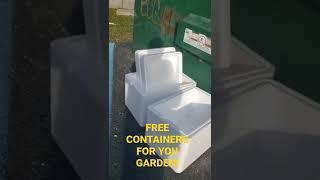 FREE!! CONTAINERS FOR YOUR GARDEN.  #gardening #containergardening#free  #dumpsterdiving #gardenhack