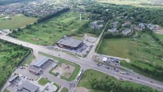 Flight Over The Buildings, Small Town In Distance 2 - cutestockfootage.com
