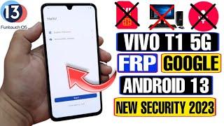 VIVO T1 5G FRP Bypass Android 13 | Reset Option Not Working | Without PC New Method 2023