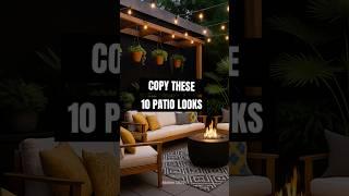 Copy These 10 Patio Looks #homedecor #cozyhome #patiodecor #patioideas #patiodesign #backyardgarden