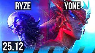 RYZE vs YONE (MID) | 10/2/5, Legendary | KR Master | 25.12