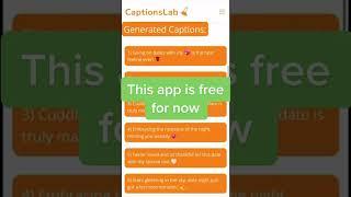 Free application for instagram captions