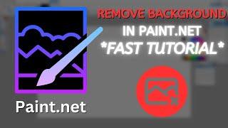 Remove background in Paint.net *FAST TUTORIAL*