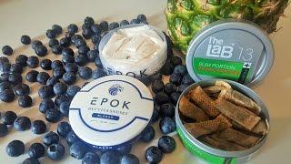 Snus reviews #76&77: Epok Blåbär Slim & The Lab 13 Slim Portion Extra Strong
