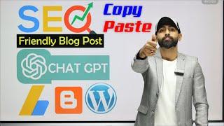 Copy Paste Blog SEO FRIENDLY with Chat Gpt || Make 5000$ Monthly From Copy Paste Blogging