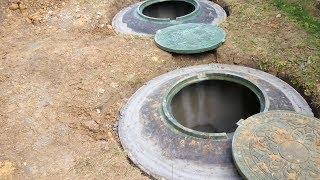 Септик из бетонных колец для дачного дома и монтаж магистрали