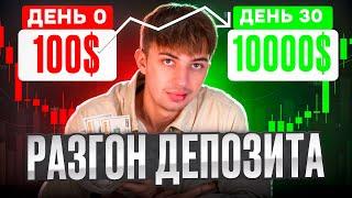 Как РАЗОГНАТЬ ДЕПОЗИТ в 100$ без риска ? | Стабильно +20-30% в НЕДЕЛЮ на ТРЕЙДИНГЕ