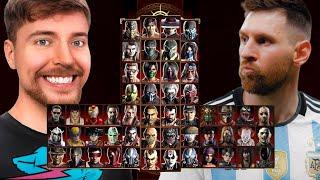 Mortal Kombat 9 - MrBEAST & LIONEL MESSI - Expert Tag Ladder - Gameplay @(1080p) - 60ᶠᵖˢ 