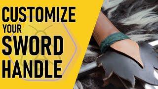 Tutorial: Customize your Sword Handle - Cross-Leather and Bevel Rings Galore!