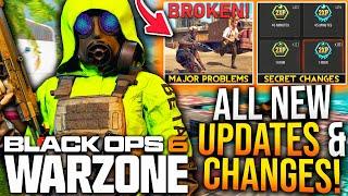 Black Ops 6: New BROKEN UPDATE PATCH NOTES! All SECRET CHANGES, Major FIXES, & More (WARZONE Update)