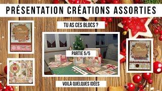 PRÉSENTATION SCRAP 5 ème partie Créations assorties Noël  Action et Ciao Bella