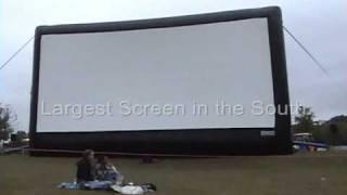 Largest outdoor inflatable movie screen in the South