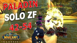 WoW Classic - PALADIN SOLO ZF GY 42-54!! 150k xp/hr | 10 Min Clears!