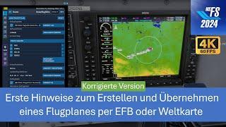 Erste Hinweise zum Erstellen eines Flugplanes via EFB oder Weltkarte | MSFS 2024